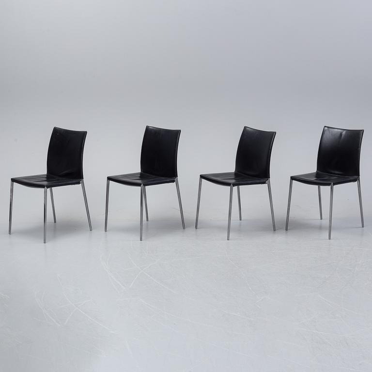 Roberto Barbieri, a set of four "Lea" chairs for Zanotta, Italy, late 20th century.
