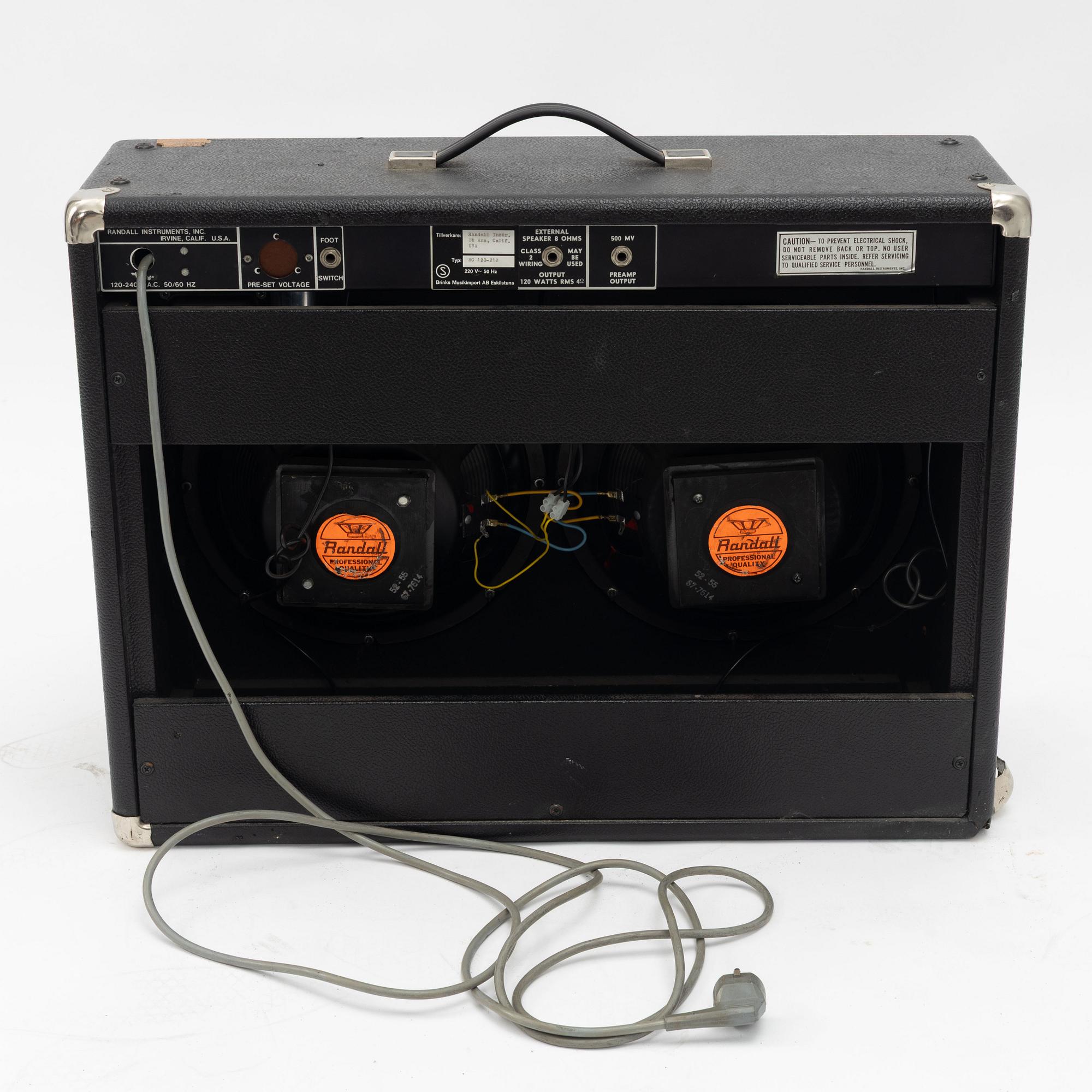 Randall, "Commander II", "RG-120-212", guitar amplifier, 1970s, USA.