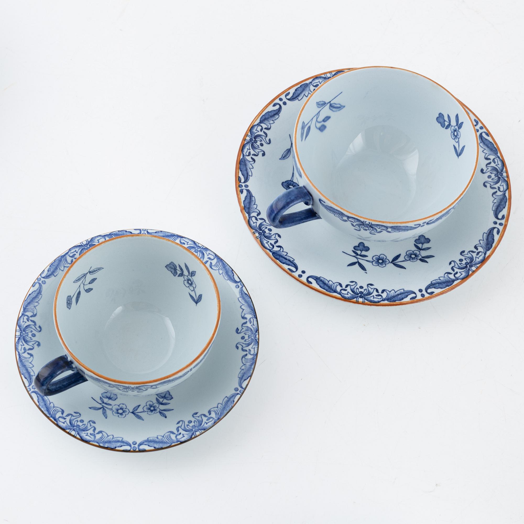 Matservis, 86 delar, "Ostindia", Rörstrand, olika produktionsår.