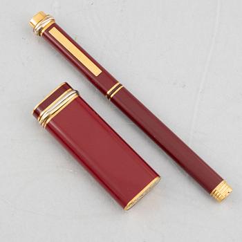 Must de Cartier, pen and lighter, "Trinity".