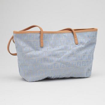 FENDI, a baby blue monogram handbag.