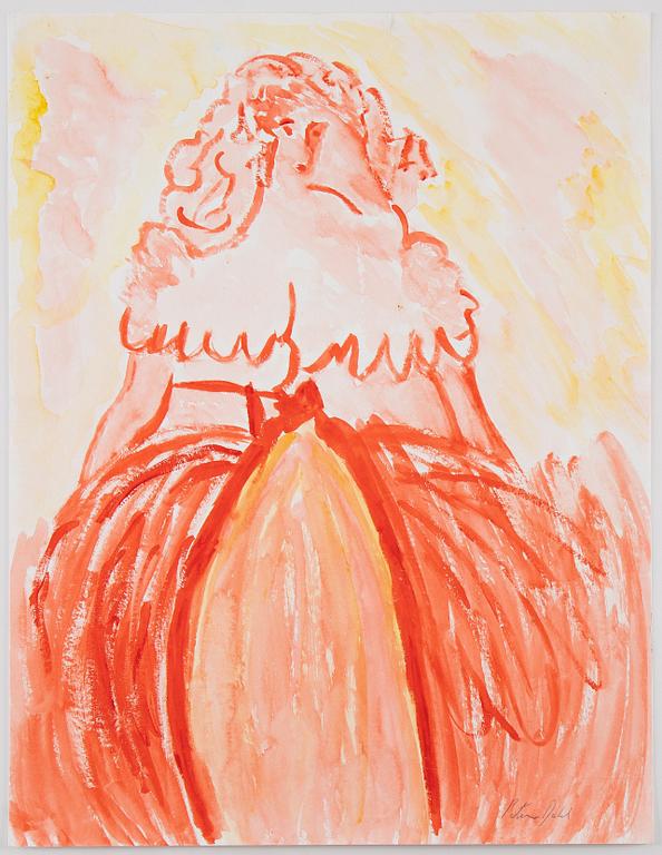 Peter Dahl, watercolour, signed.