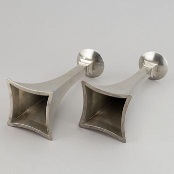 Just Andersen, ljusstakar, ett par, tenn, Danmark, 1920-30-tal.