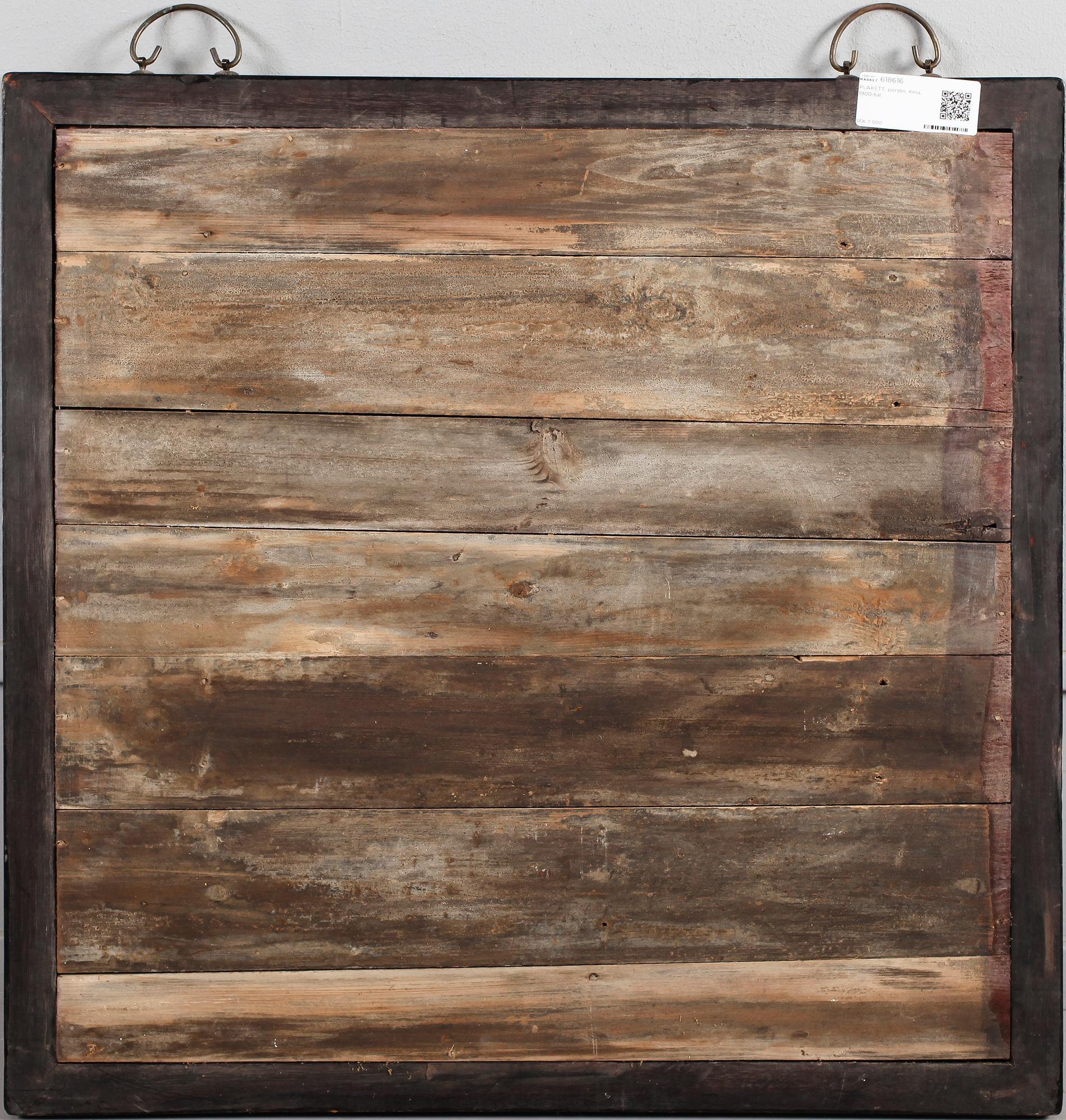 PLAKETT, porslin, Kina, 1900-tal.