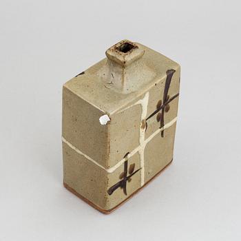 A Japanese sake bottle, in the style of Shojii Hamada, 20th Century.