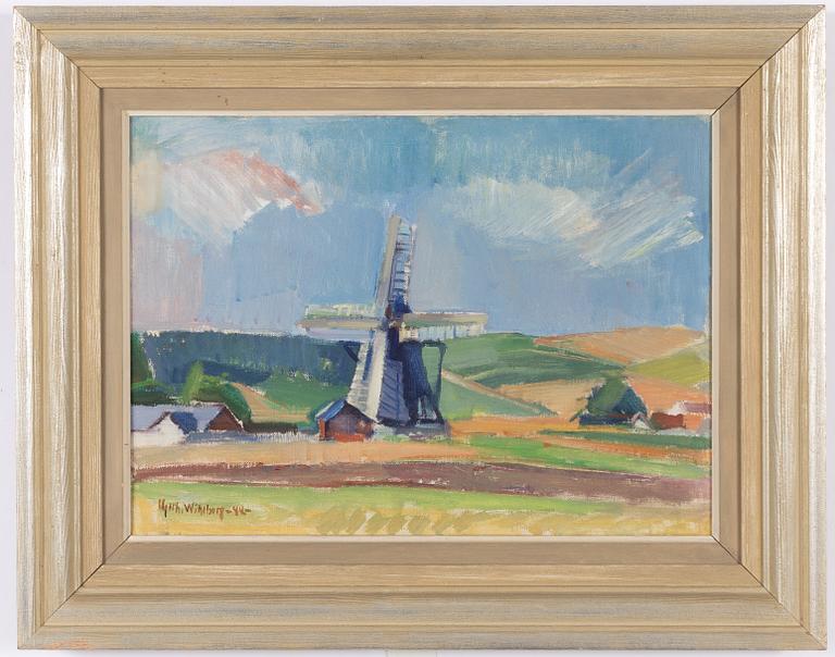 Gerhard Wihlborg, 'Skiss med kvarn, Valleberga'.