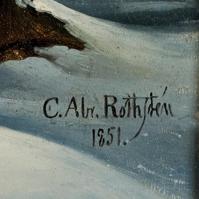 CARL ABRAHAM ROTHSTÉN, olja på duk, signerad o daterad 1851.