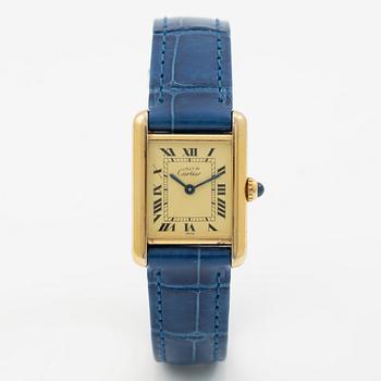 must de Cartier, Tank, wristwatch, 20.5 x 20 (28) mm.