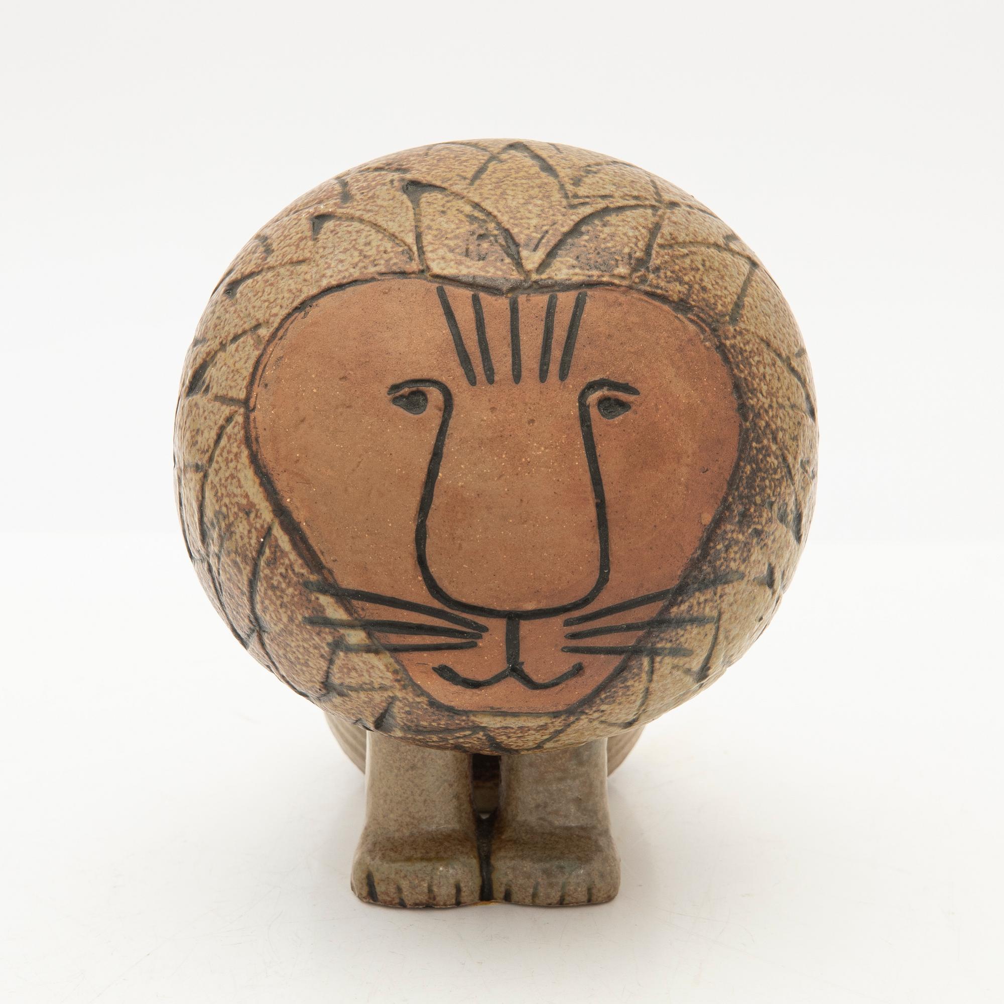 Lisa Larson, The lion figure, stoneware, "Lejon Midi", Gustavsberg.