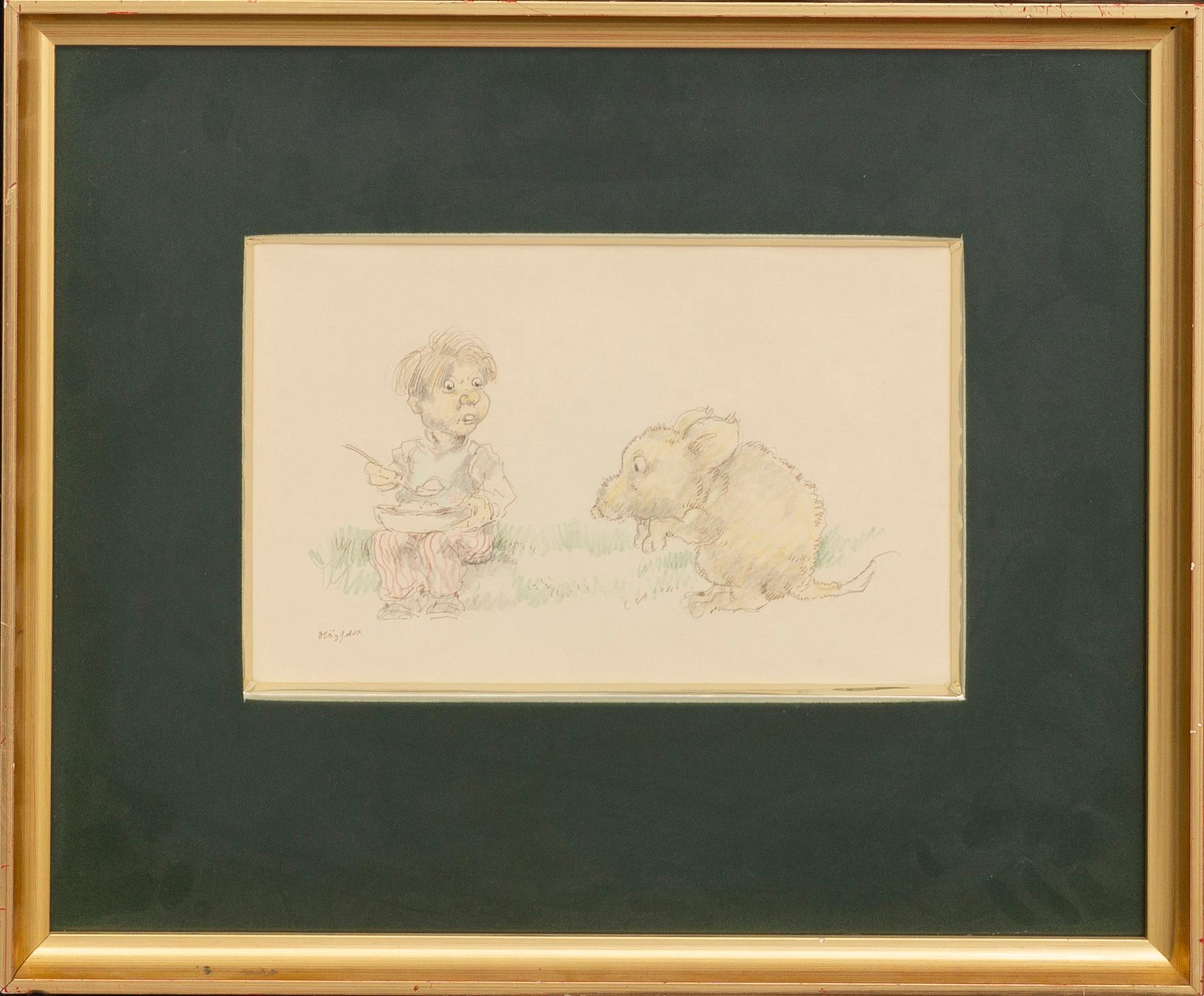 ROBERT HÖGFELDT, 3 mixed media signed.