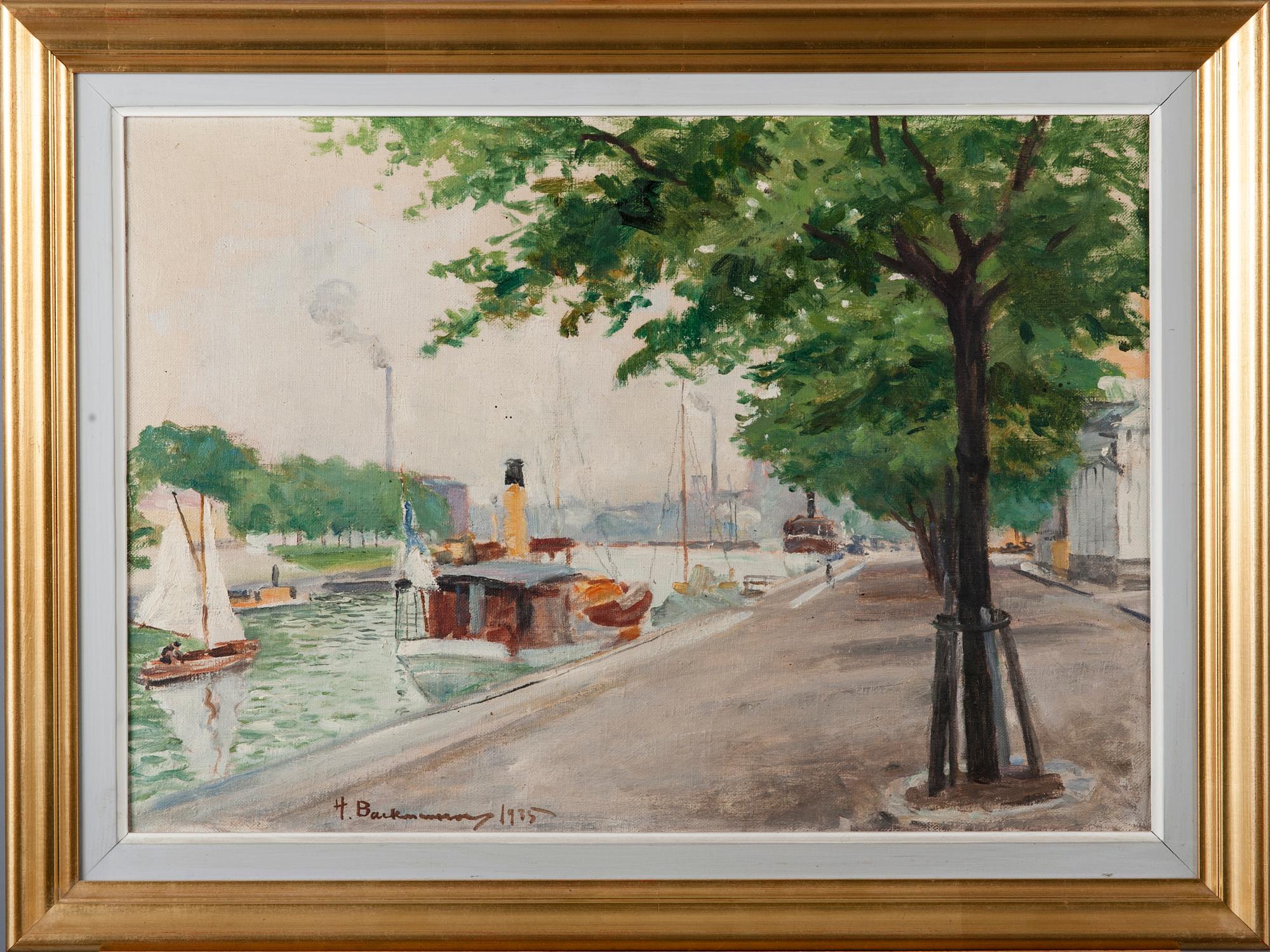 HUGO BACKMANSSON, olja på duk, signerad och daterad 1935.