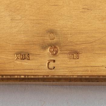 A Swedish 18th century gold box, makers mark of Frantz Bergs, Stockholm 1761.