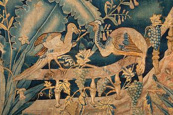 A tapestry, "Feuilles de choux", tapestry weave, third quarter 16th century, Flanders, probably Audenarde.