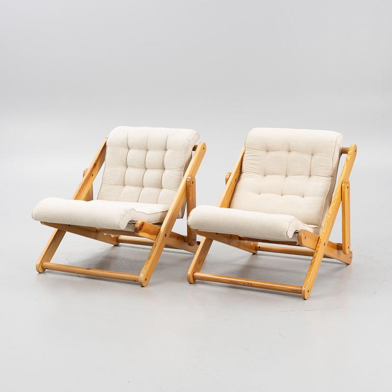Gillis Lundgren, armchairs, a pair, "Kon-Tiki", IKEA, 1970s.