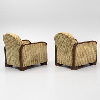 A pair of Art Déco armchairs, 1920's/30's.