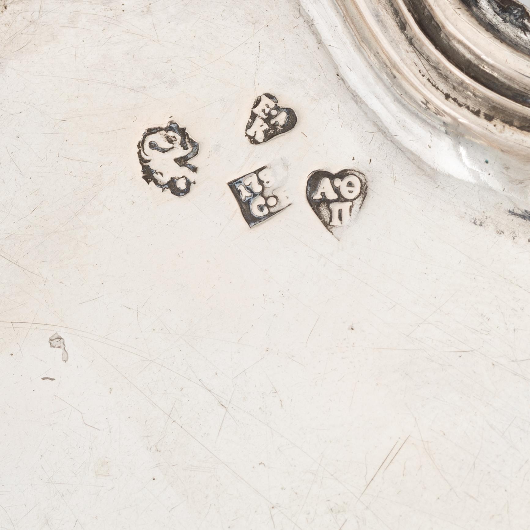 A Russian Silver Platter, Assay Master Stepan Belkin, Alderman Fedor Petrov, Moscow 1781.