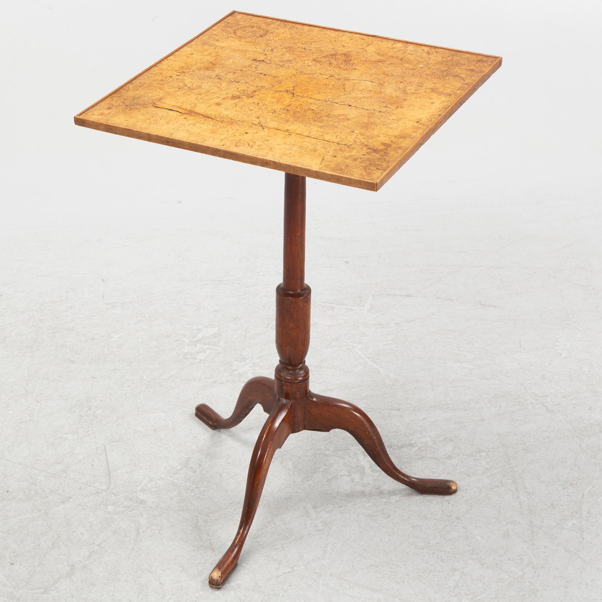 Fällbord, omkring år 1800.