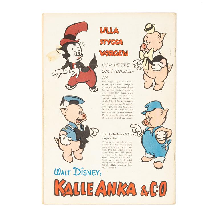 Comic book, Kalle Anka & Co, no. 1, 1949.