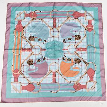 HERMÈS Two Silk Scarfs.
