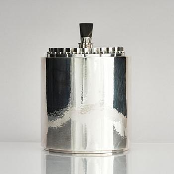 Georg Jensen, a sterling silver Tobacco jar, designed in 1926, Copenhagen 1933-1944.
