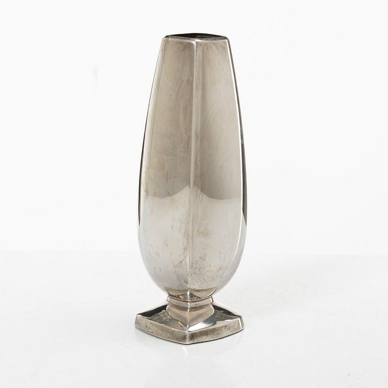 A sterling silver vase by Thorvald marthinsen Sølvvarefabrikk, Norway, possibly mid 20th century.