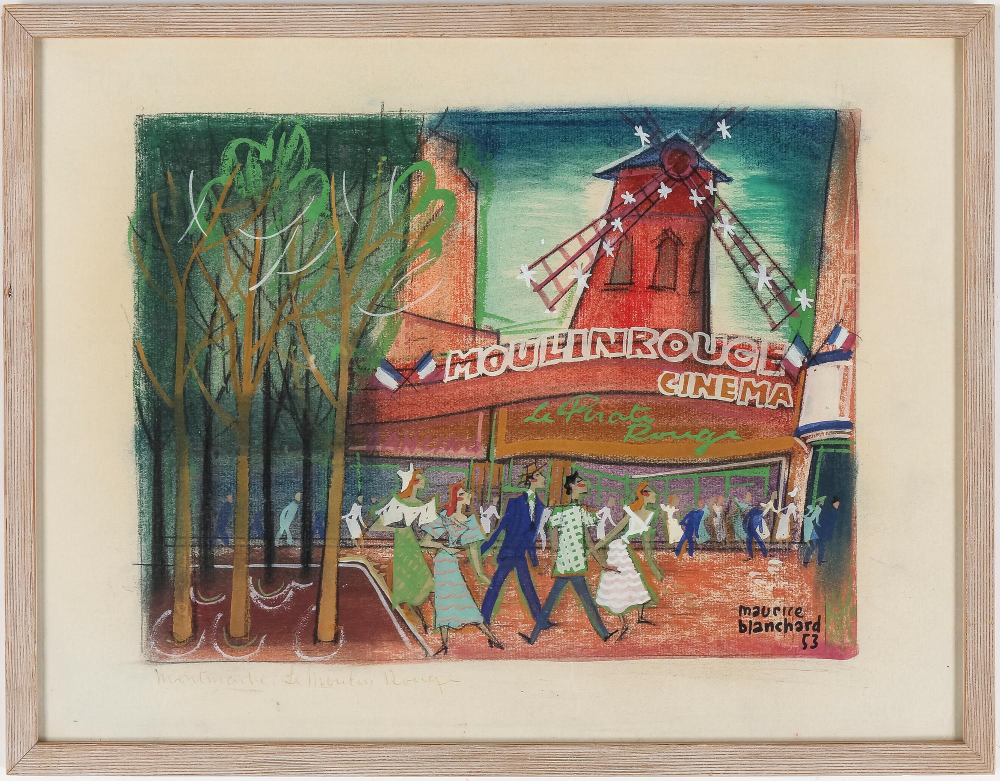 MAURICE BLANCHARD, blandteknik, signerad.