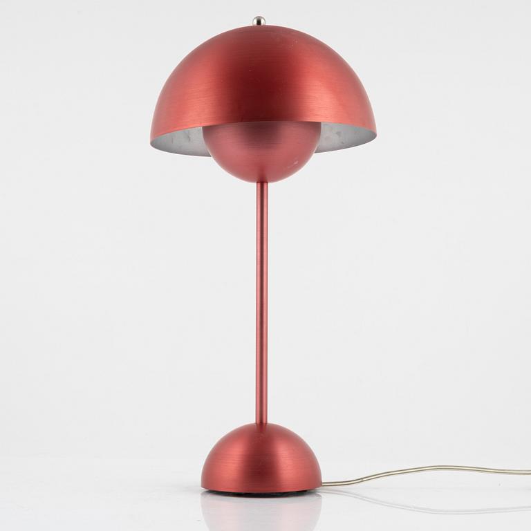 Verner Panton, a model 'Flower pot VP3' table lamp for Unique Interior, Denmark, 21th century.