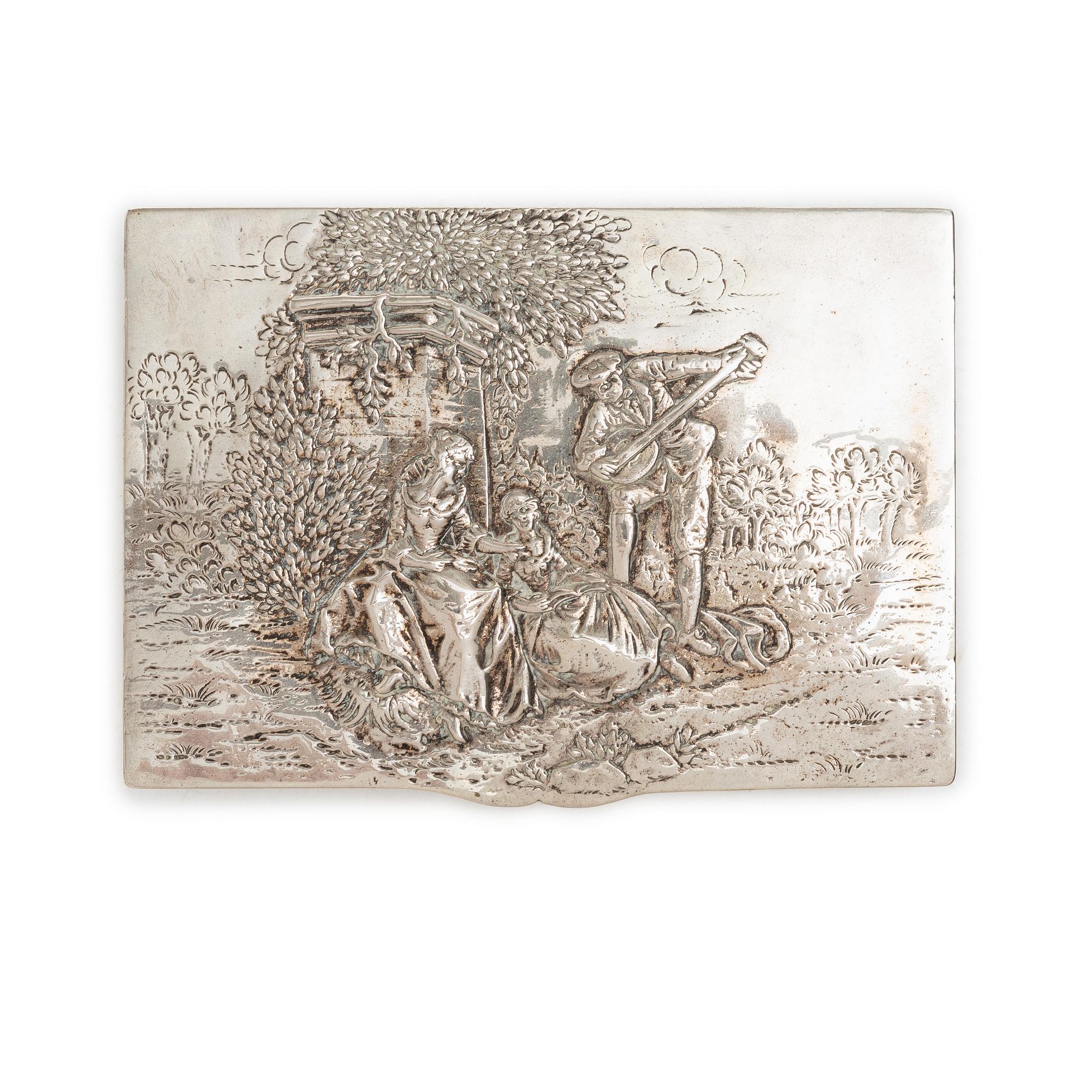 Silver box, Rococo style, 20th century.