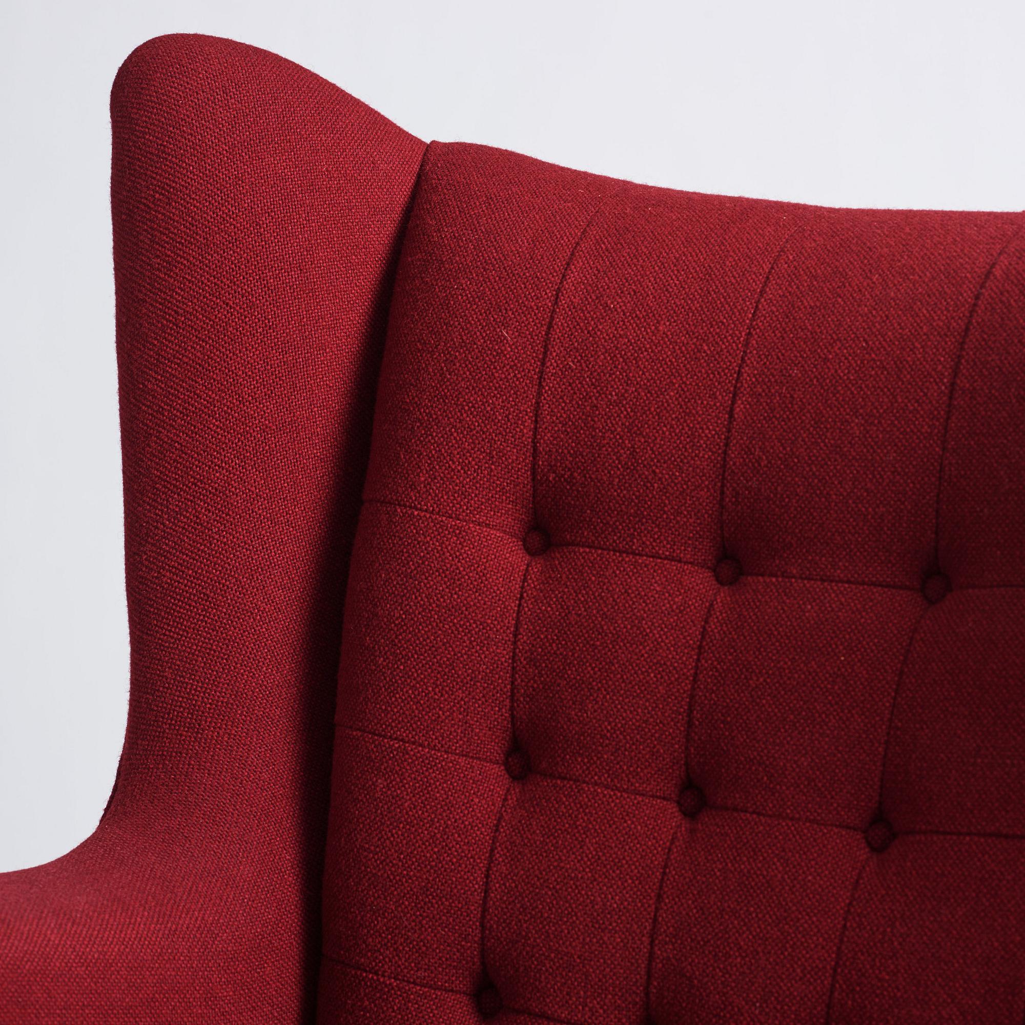 Hans J. Wegner, a Papa Bear chair and ottoman, Denmark, probably 1950s-1960s.