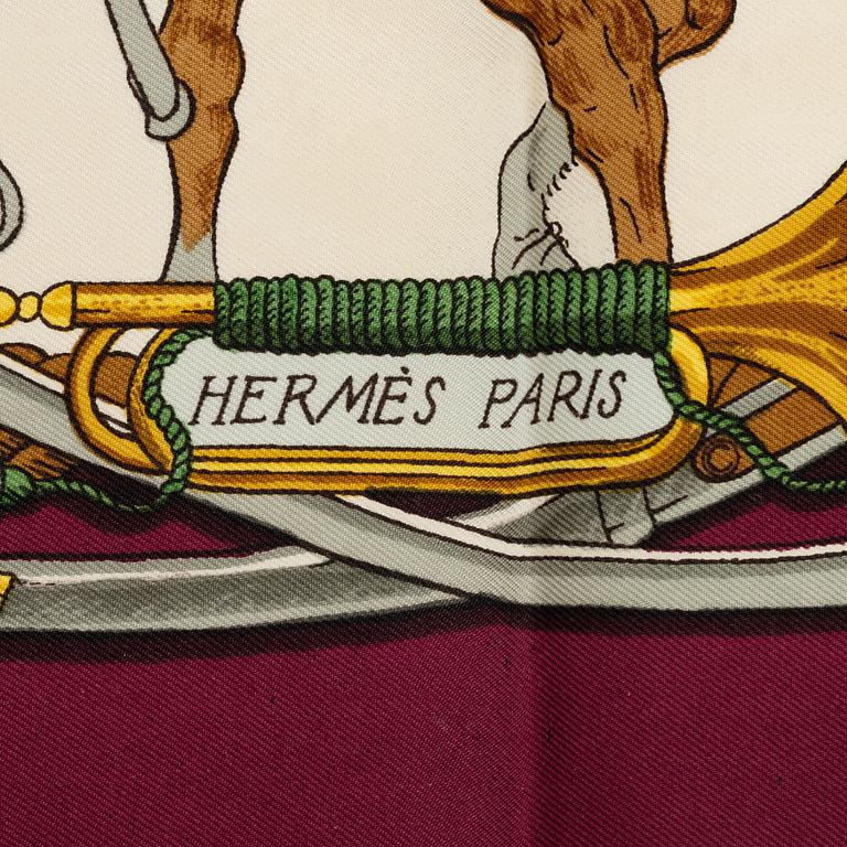 Hermès, scarf, "Marine et Cavalerie".