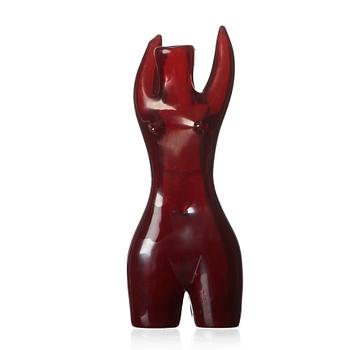 21. Fulvio Bianconi, A Fulvio Bianconi glass vase in the shape of a woman 'Sirena', Venini, Murano, Italy 1950's.