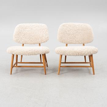 Alf Svensson, fåtöljer, ett par, "TeVe", Bra Bohag, Studio Ljungs Industrier AB, Malmö, 1950-tal.