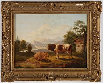Bernhard Plockhorst, attributed to, oil on canvas, signed.