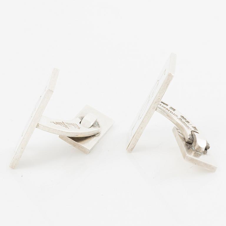 Wiwen Nilsson, A pair of cufflinks with monogram engraving, Lund, 1961.