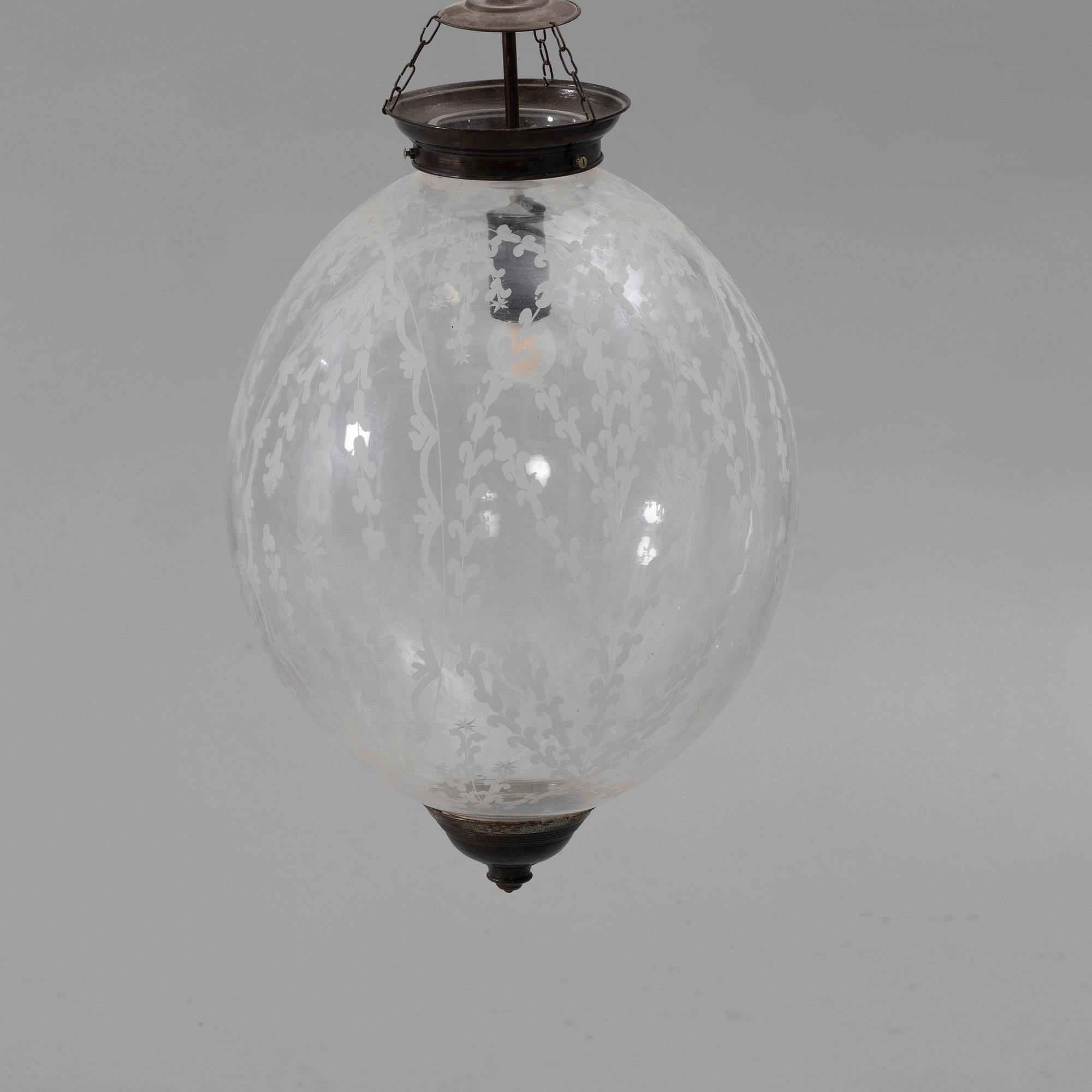 Ceiling lamp, Europe, first half of the 20th century.