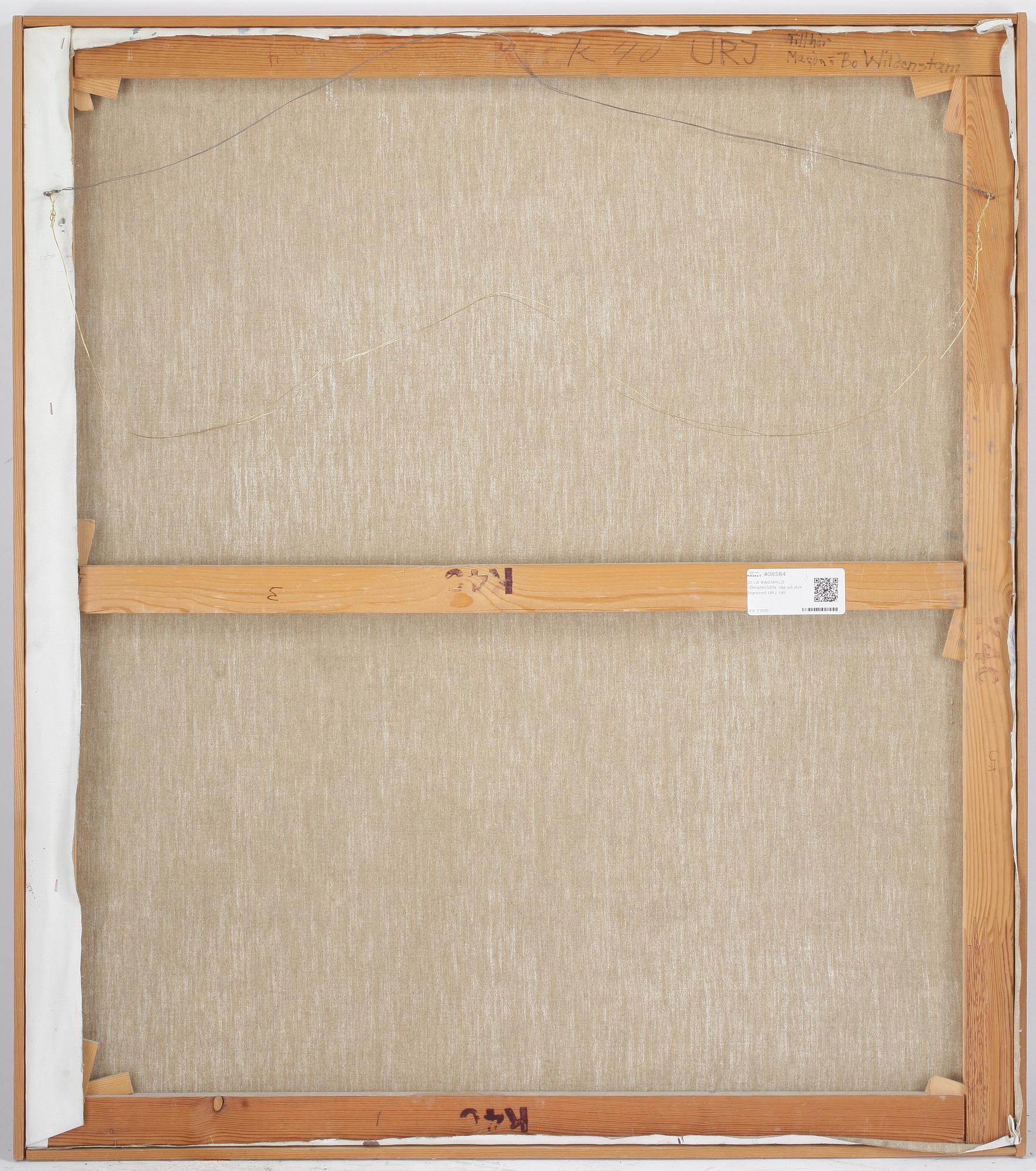 ULLA RAGNHILD JOHANSSON, olja på duk. Signerad URJ.