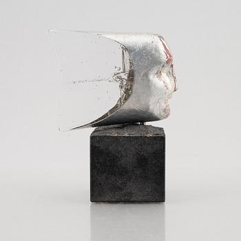 Bertil Vallien, a unique cast glass sculpture, 'Janus', Kosta Boda.