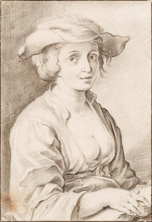 Martin Mijtens d.y (van Meytens), A seated woman holding a book.