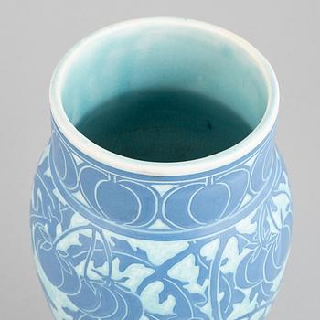 Josef Ekberg, an earthenware 'Sgraffito' vase, Gustafsberg, 1915.