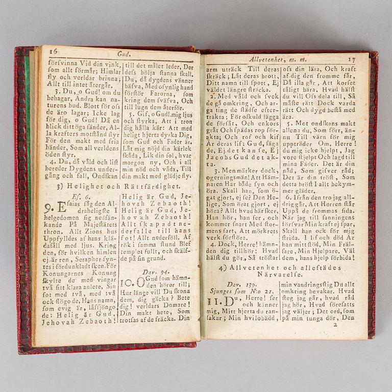 Swedish Hymnals 1742, 1804, 1824.