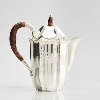 Karl Anderson, a silver coffee- and teaset, 4 pieces, Stockholm, Sweden 1918.