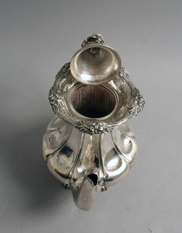 KAFFEKANNA, silver, Johan Wahlström, Jönköping, nyrokoko, 1863.