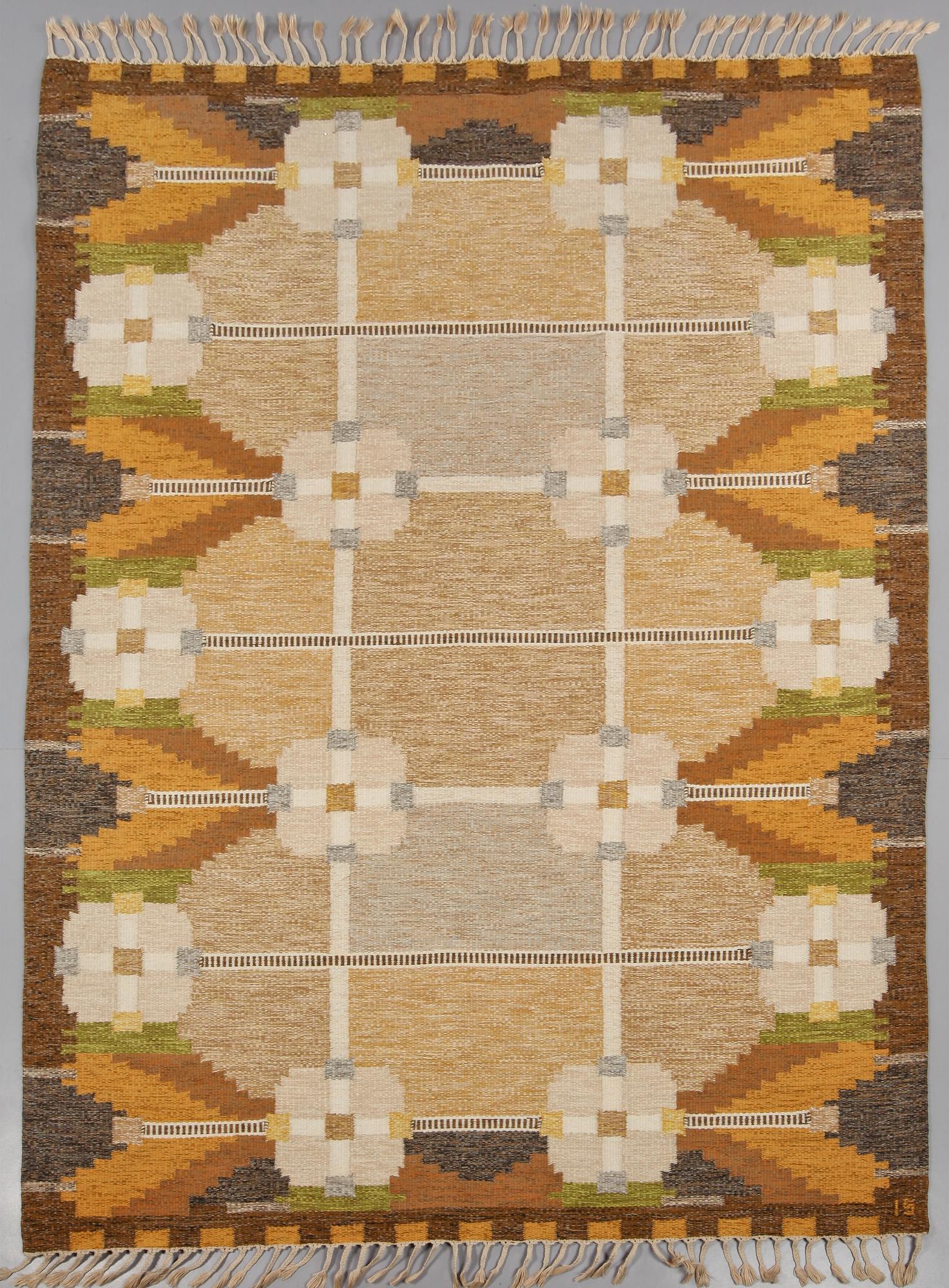 MATTA, rölakan, Ingegerd Silow, monogramsignerad, 277x196 cm, 1900-talets andra hälft.
