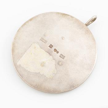 Karlheinz Sauer, pendant, silver and 14K gold.