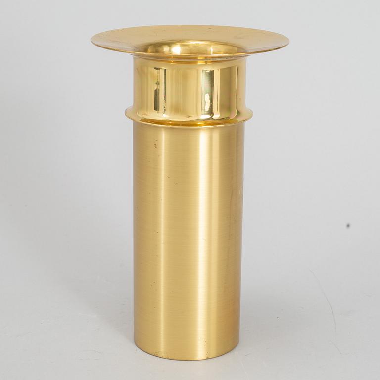 A brass candle stick by Tapio Wirkkala, Kultakeskus OY, Finland.