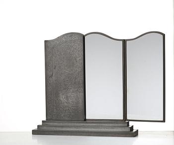 Firma Svenskt Tenn, a pewter triple mirror, Svenskt Tenn, Stockholm 1929.