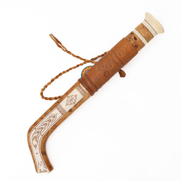 Bengt Olaf Unga, half-horn knife, signed.
