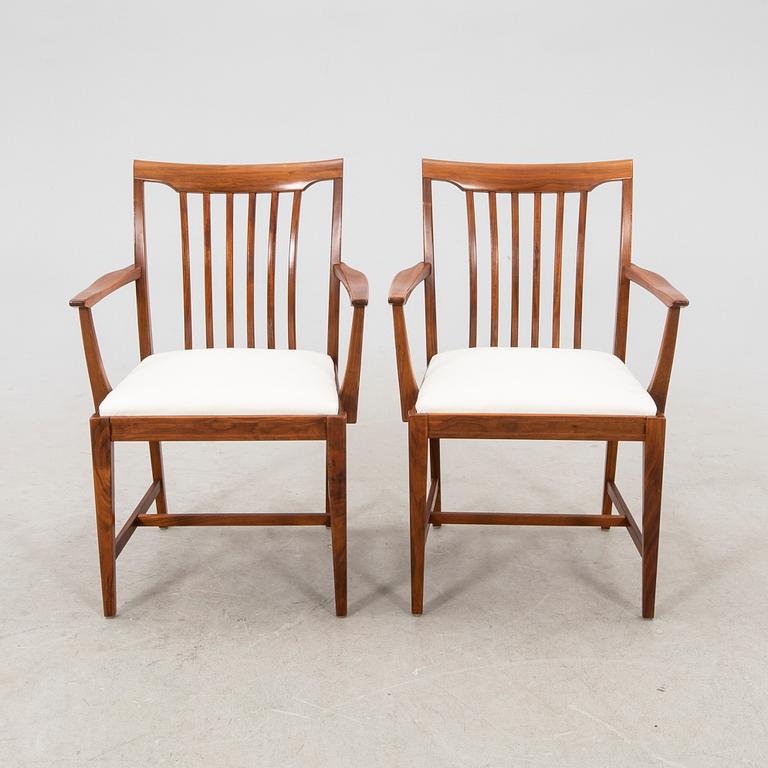 Svante Skogh, apiar of walnut "Vindö" armchairs.
