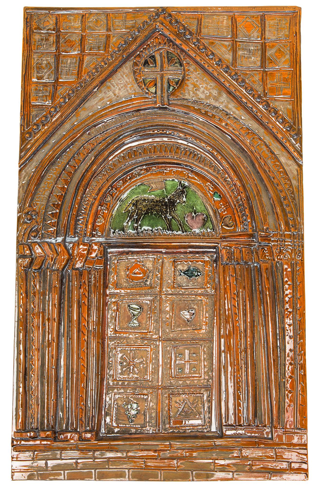 Rut Bryk, a stoneware wall relief signed a tergo BRYK.