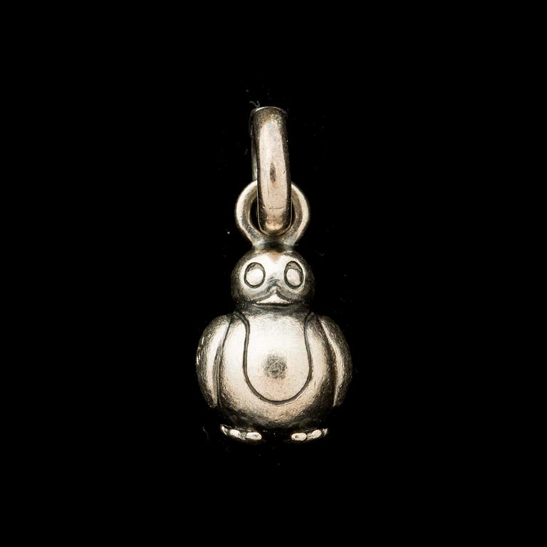 BERLOCK, silver med ARMBAND i läder, OLE LYNGGAARD.